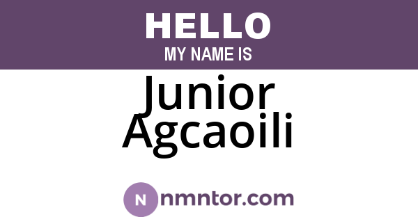 Junior Agcaoili