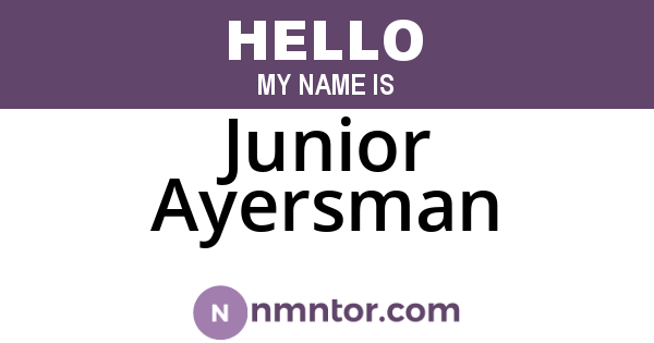 Junior Ayersman