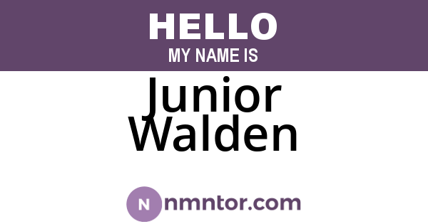 Junior Walden