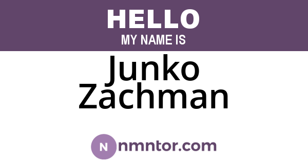 Junko Zachman