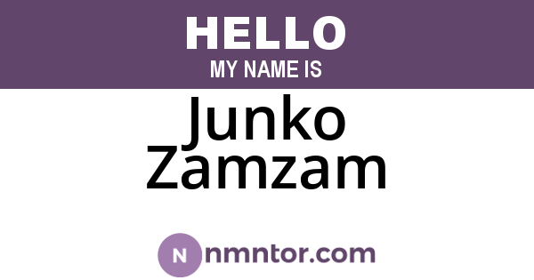 Junko Zamzam