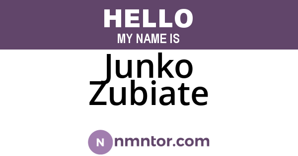 Junko Zubiate