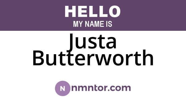 Justa Butterworth