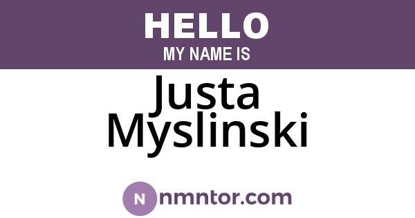 Justa Myslinski