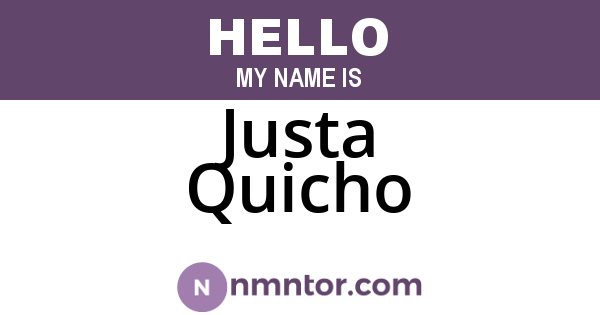 Justa Quicho