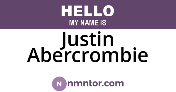 Justin Abercrombie