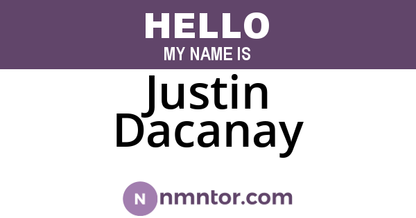Justin Dacanay