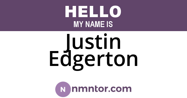 Justin Edgerton