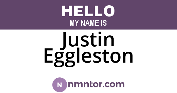 Justin Eggleston