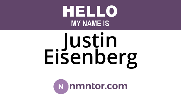 Justin Eisenberg