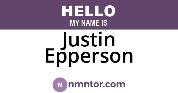 Justin Epperson