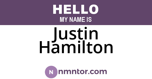 Justin Hamilton