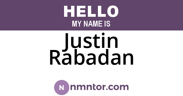 Justin Rabadan