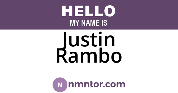 Justin Rambo
