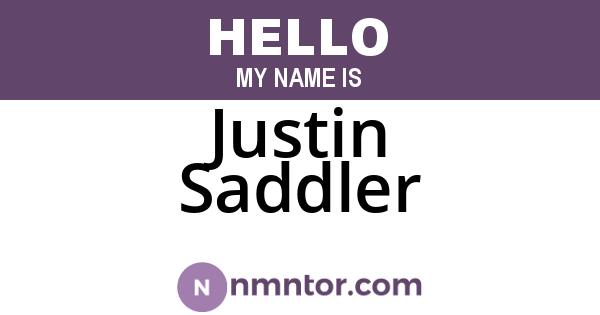 Justin Saddler