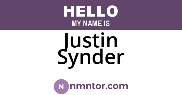Justin Synder