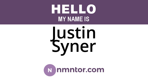 Justin Syner