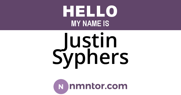 Justin Syphers