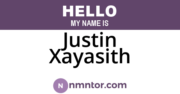 Justin Xayasith
