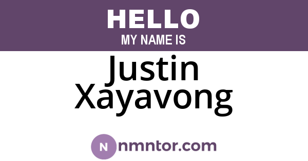 Justin Xayavong