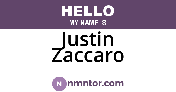 Justin Zaccaro