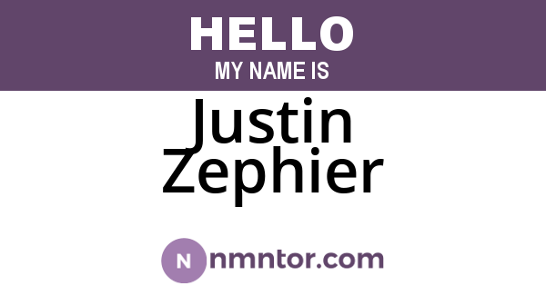 Justin Zephier