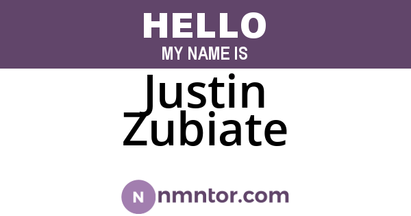 Justin Zubiate