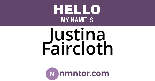 Justina Faircloth
