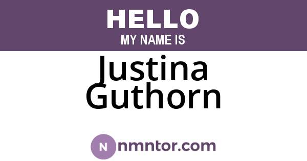 Justina Guthorn