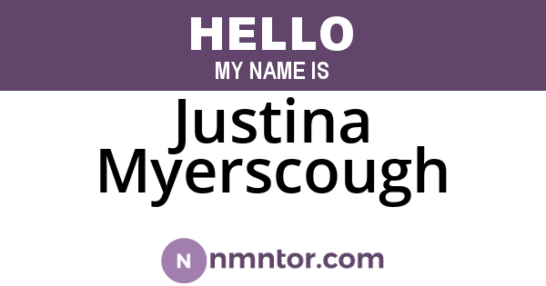 Justina Myerscough
