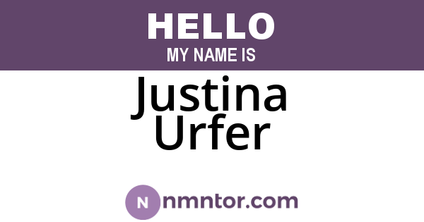 Justina Urfer