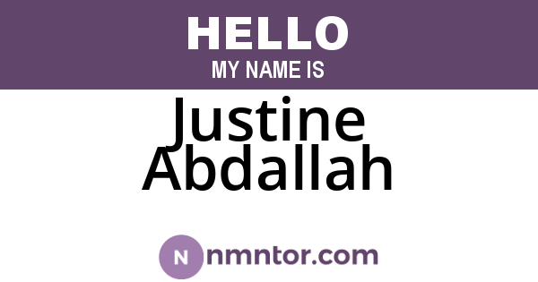 Justine Abdallah