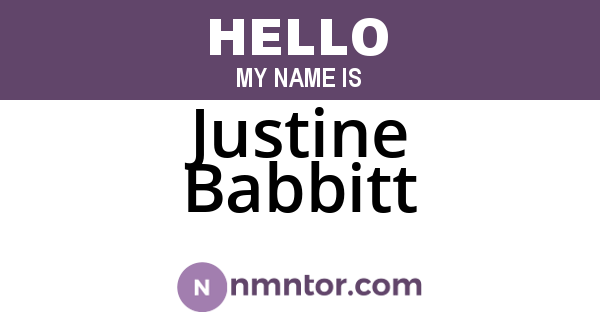 Justine Babbitt