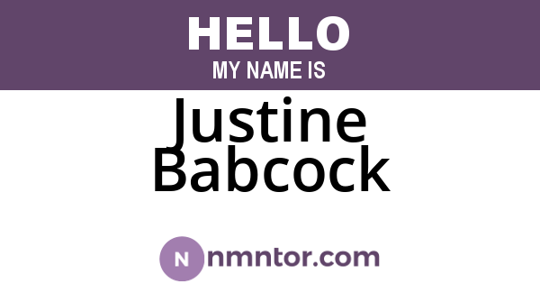 Justine Babcock