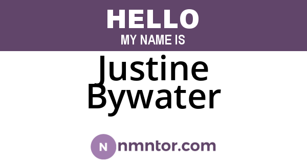 Justine Bywater