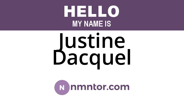 Justine Dacquel
