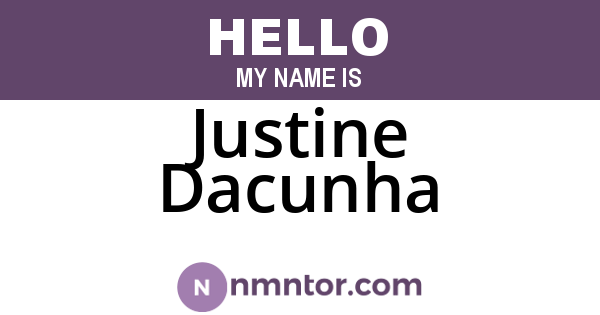 Justine Dacunha