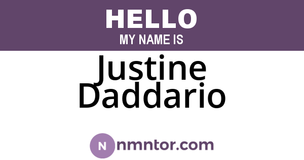 Justine Daddario