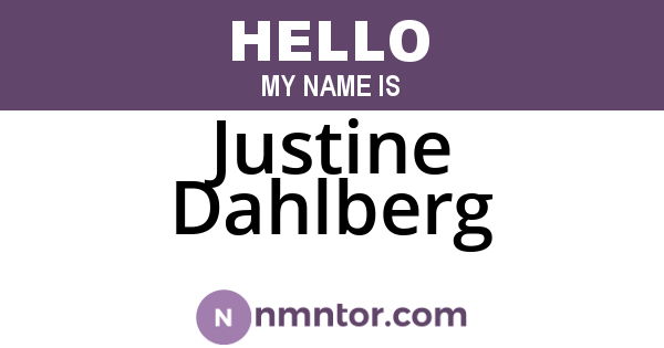 Justine Dahlberg