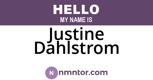 Justine Dahlstrom
