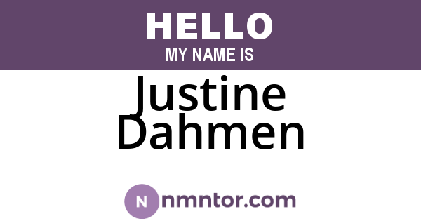Justine Dahmen