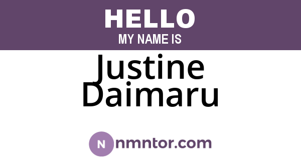 Justine Daimaru