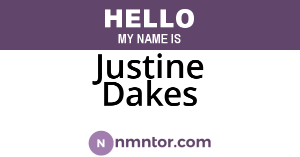Justine Dakes