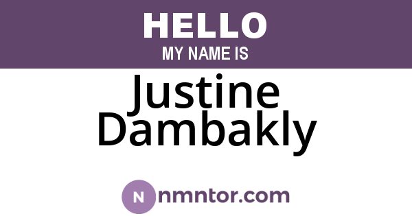Justine Dambakly