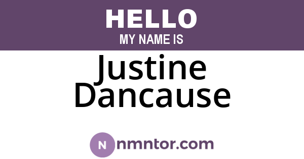 Justine Dancause