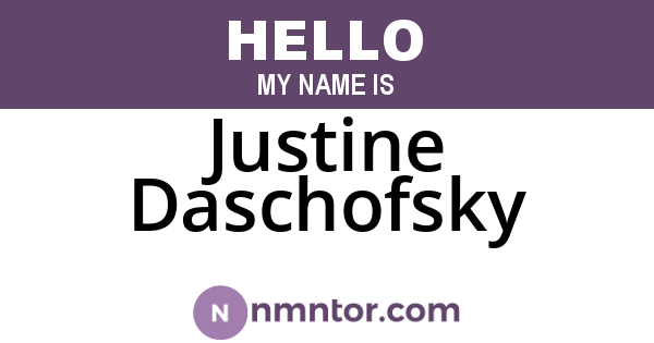 Justine Daschofsky