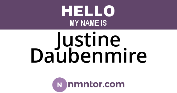Justine Daubenmire