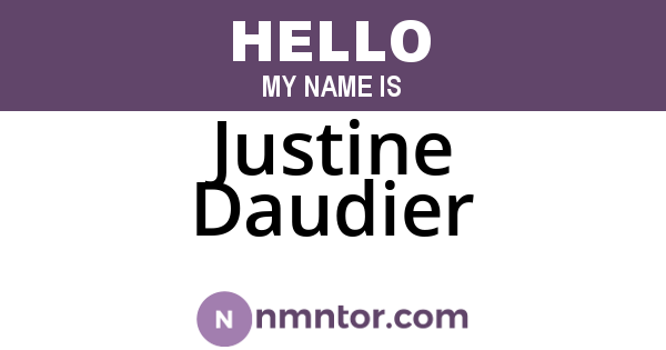 Justine Daudier