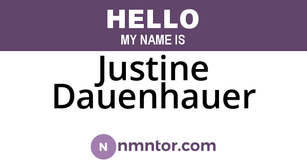 Justine Dauenhauer