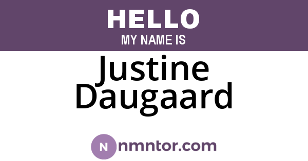 Justine Daugaard